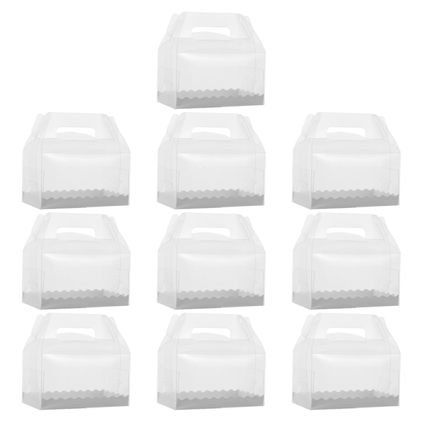 

10 Pcs Baking Box Muffin Boxes Cake Cupcake Containers Dessert Packaging for Festival The Pet Food Crisper