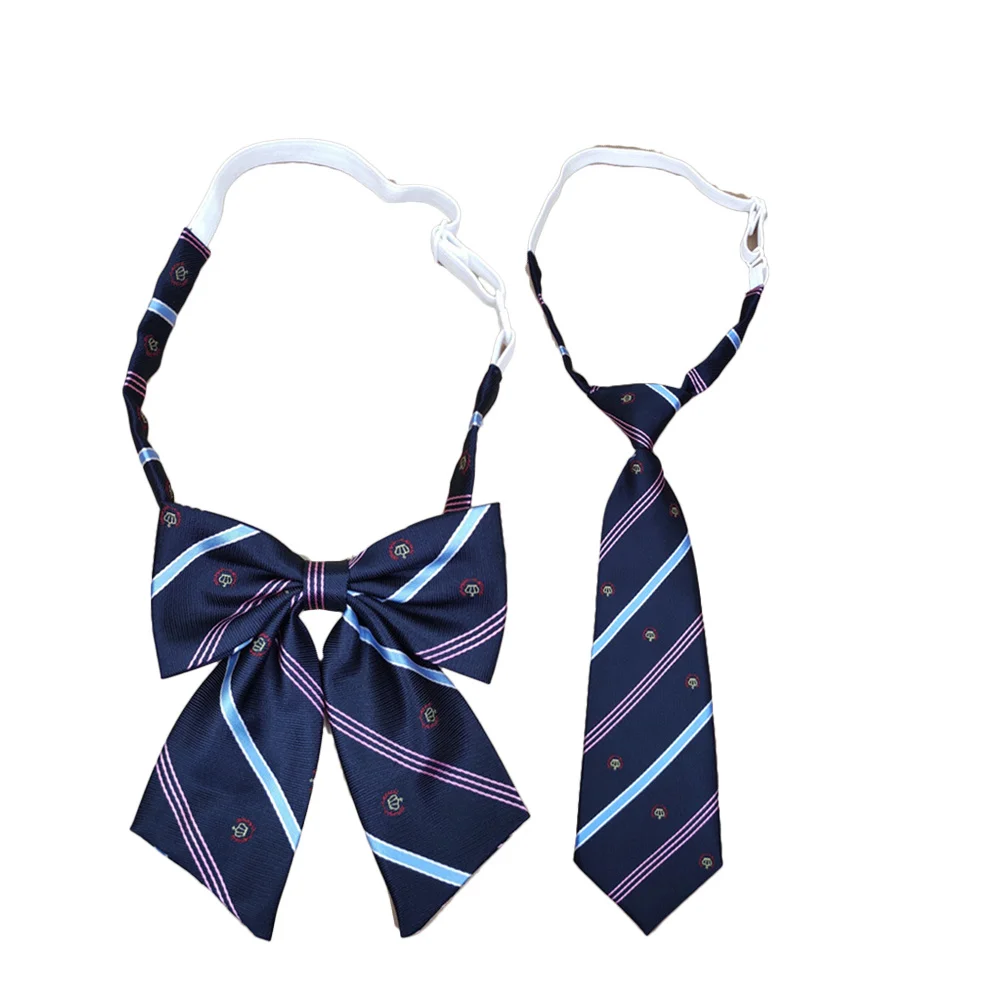 2 قطعة ربطة العنق تأثيري مخطط نمط اليابان Jk موحدة زي حفلة Cravat تأثيري ملحق الكرتون التعادل