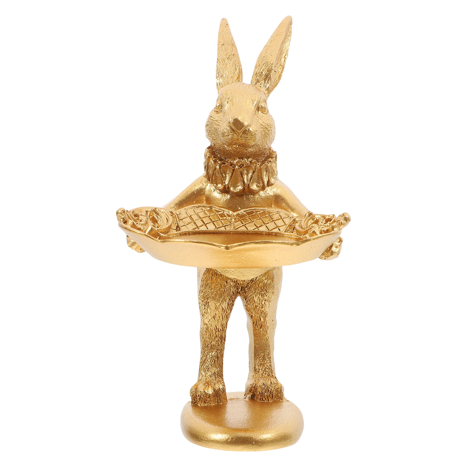 1Pc Jewelry Holder Retro Bunny Shaped Adornment Decorative Photo Taking Prop Desktop Jewelry Storage Stand Golden 2025 New