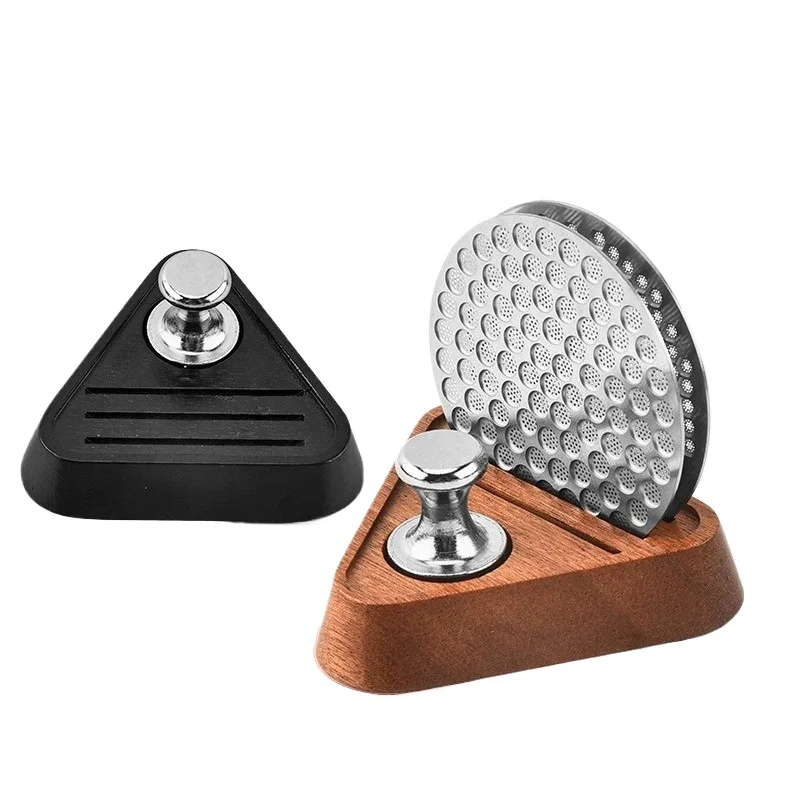 51/53/58MM Siebträger Espresso Universal Filter Lagerung Rack Kaffee Puck Bildschirm Stehen Wiederverwendbare Holz Kaffee Filter stehen