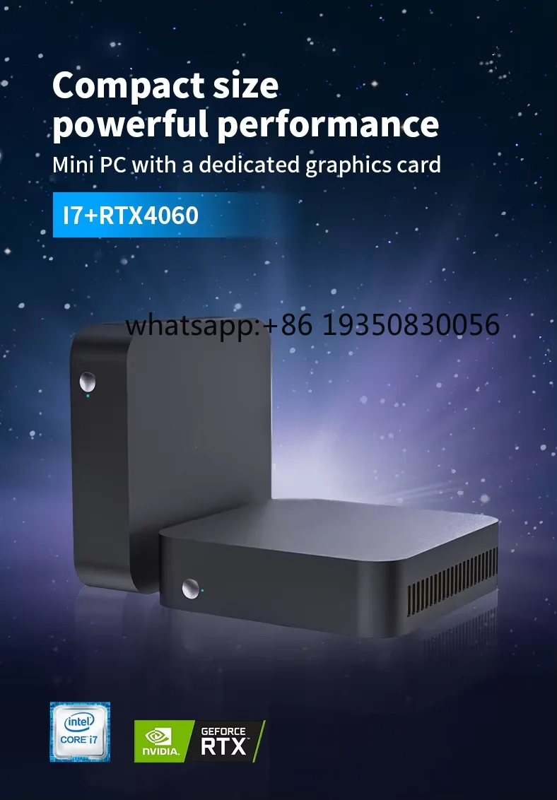 Gaming Mini PC I7 Gen 13th RTX 4050 4060 16 32 64gb DDR5 4K Triple Display Mini Pc All in One WiFi 6 Mini Gaming Computer