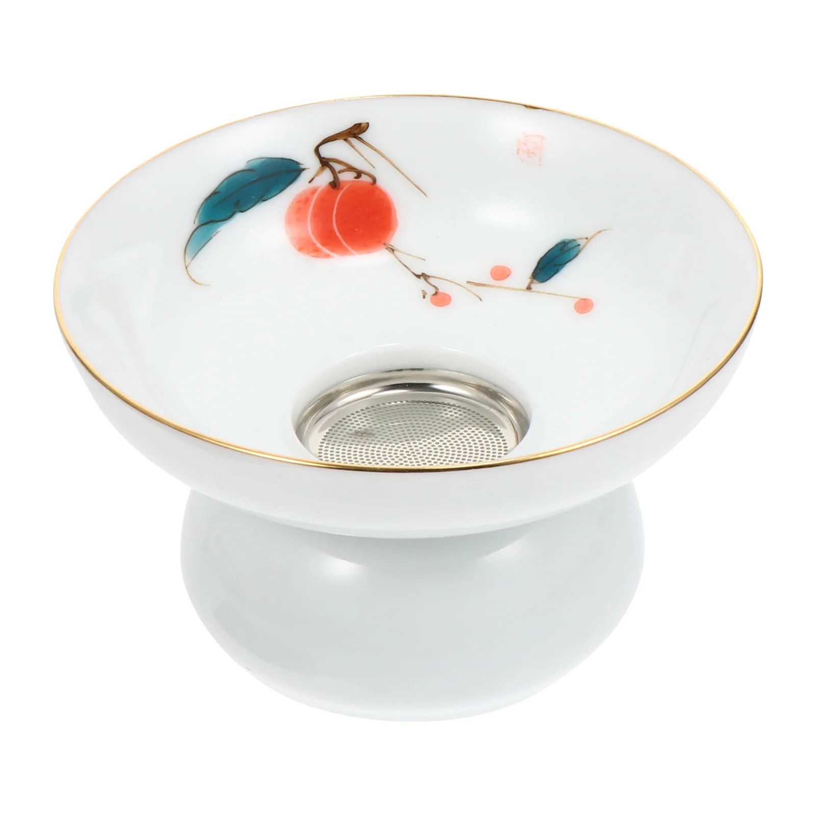 

1Pcs Tea Leaf Filter Ceramic Strainer Creative Hand-Painted Bulk Flower Tea Accessories Home Use Teapot Accessories