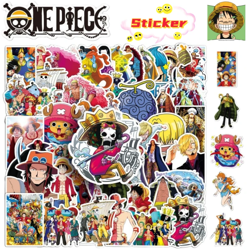 

New One Piece Sanji Portgas·D·Ace Nami Anime Two-Dimensional Stickers Water Cup Notebook DIY Decorative Stickers Gift Wholesale