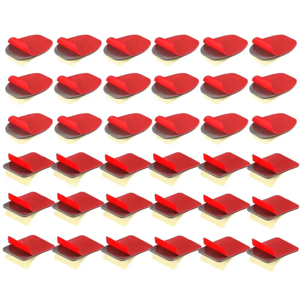48pcs Sticker for Gopro Hero13 12 11 10 9OSMO XIAOMI Camera VHB Adhesive Sticker Curve Flat Double Adhesive Tape Mounting Helmet