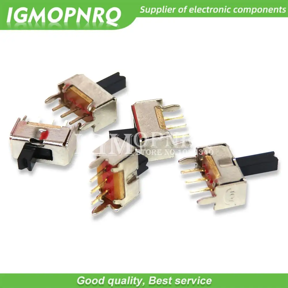 50pcs SS12D07VG2/3/4/5/6 Miniature Slide Switch SPDT 3 Pin PCB 2 Position 1P2T Side Knob Handle High 2/3/4/5/6mm IGMOPNRQ