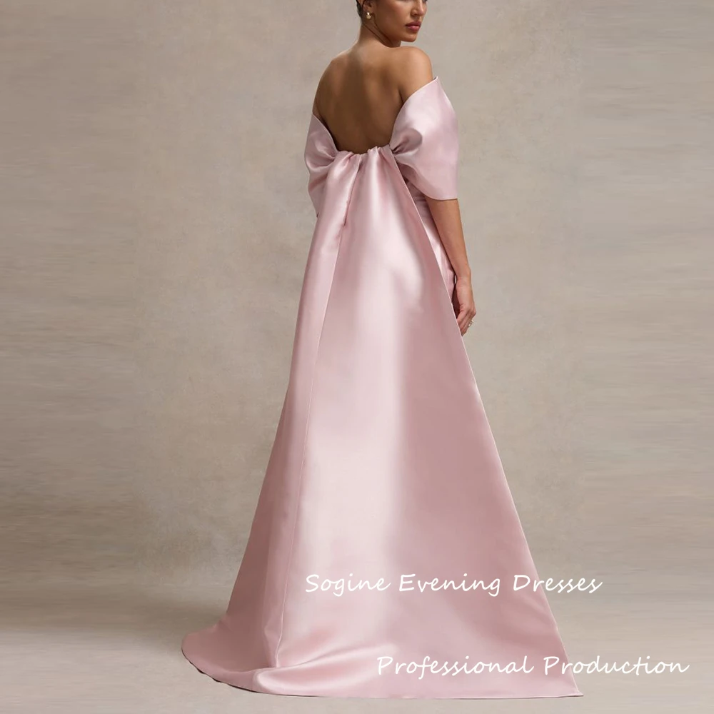 فساتين لحضور الحفلات الموسيقية من الساتان كيب 2025 فستان سهرة ميكادو عالي الجودة للنساء أنيق بفيونكة فساتين حفلات رسمية