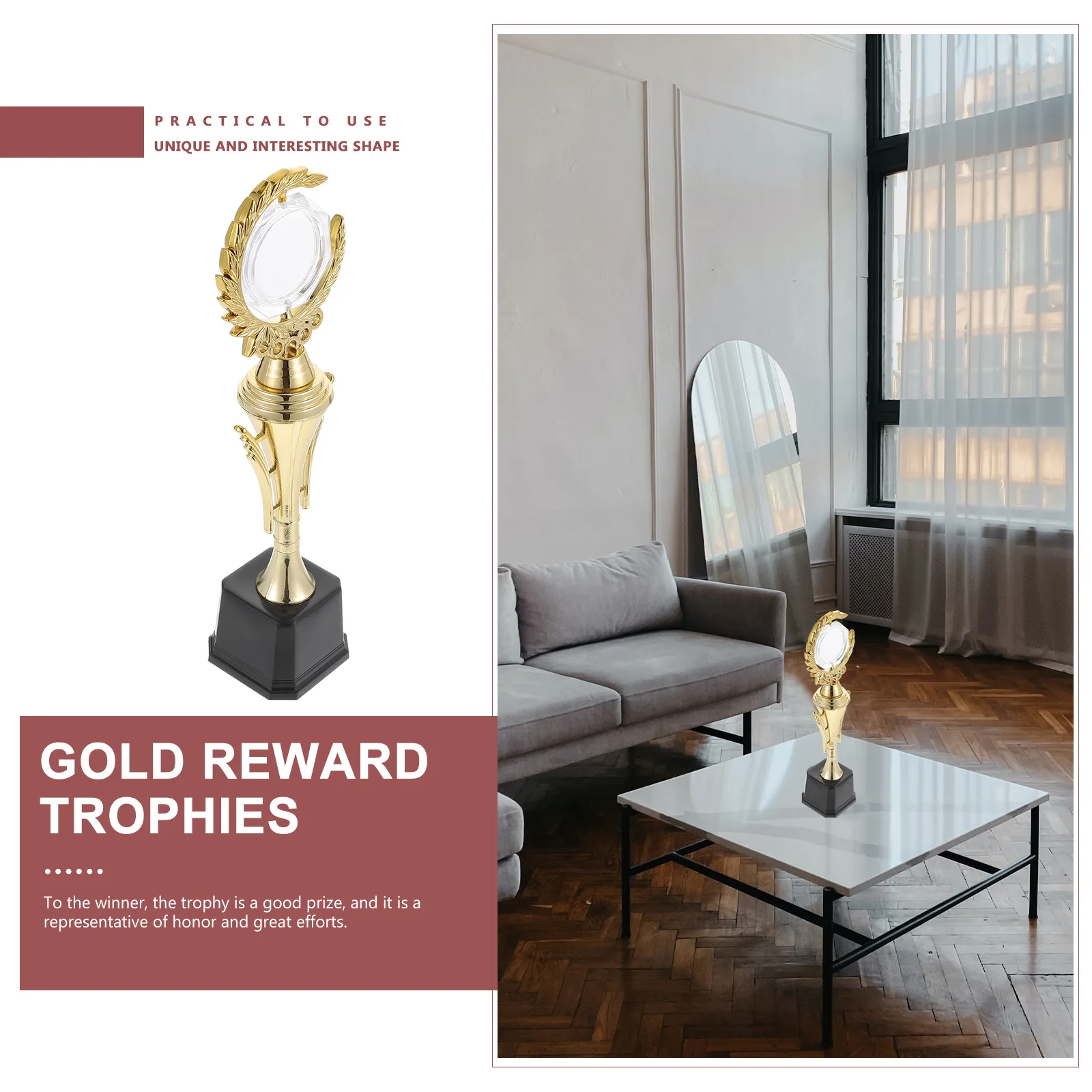 

1pc Gold Plastic For Competition Trophies For Reward Trophy Competition Reward Party Favor Contest Winner Ceremony Event