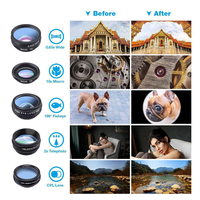 Universal Mobile Phone Camera Lens 10-in-1 Mobile Phone Lens Kit for iPhone & Android Mobile Phone Lens Photography Accessories
