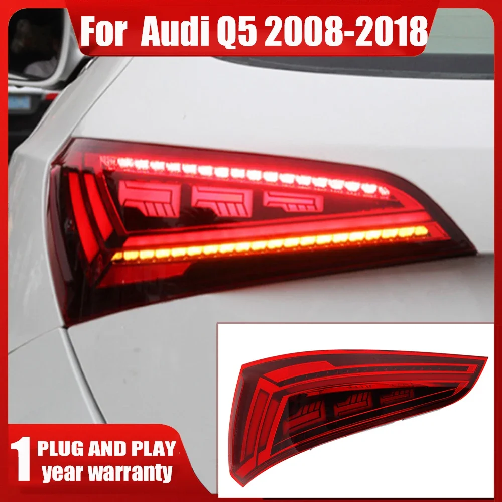 2pcs Car Headlights taillights For AUDI Q5 2008-2018 Front Lights LED DRL Moving Turn Signal Bi-xenon Lens Head Lamps Assembly