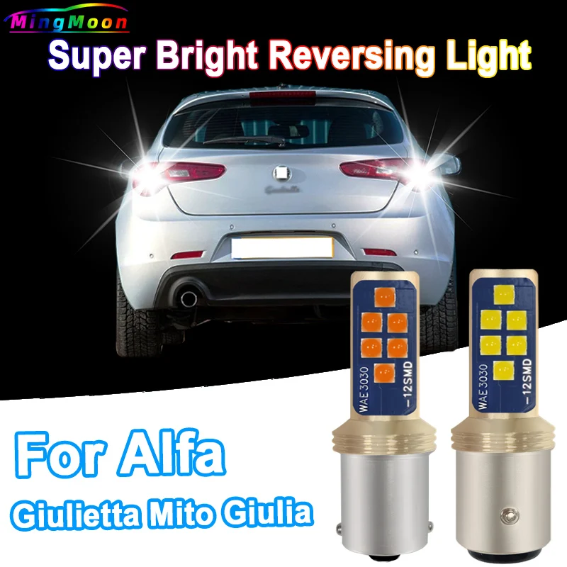 

2pcs P21W LED Backup Lamp Reverse Light Rear Fog Bulb 7506 BA15S 1156 Canbus For Alfa Romeo Giulietta Mito 156 Giulia 147 156 Gt