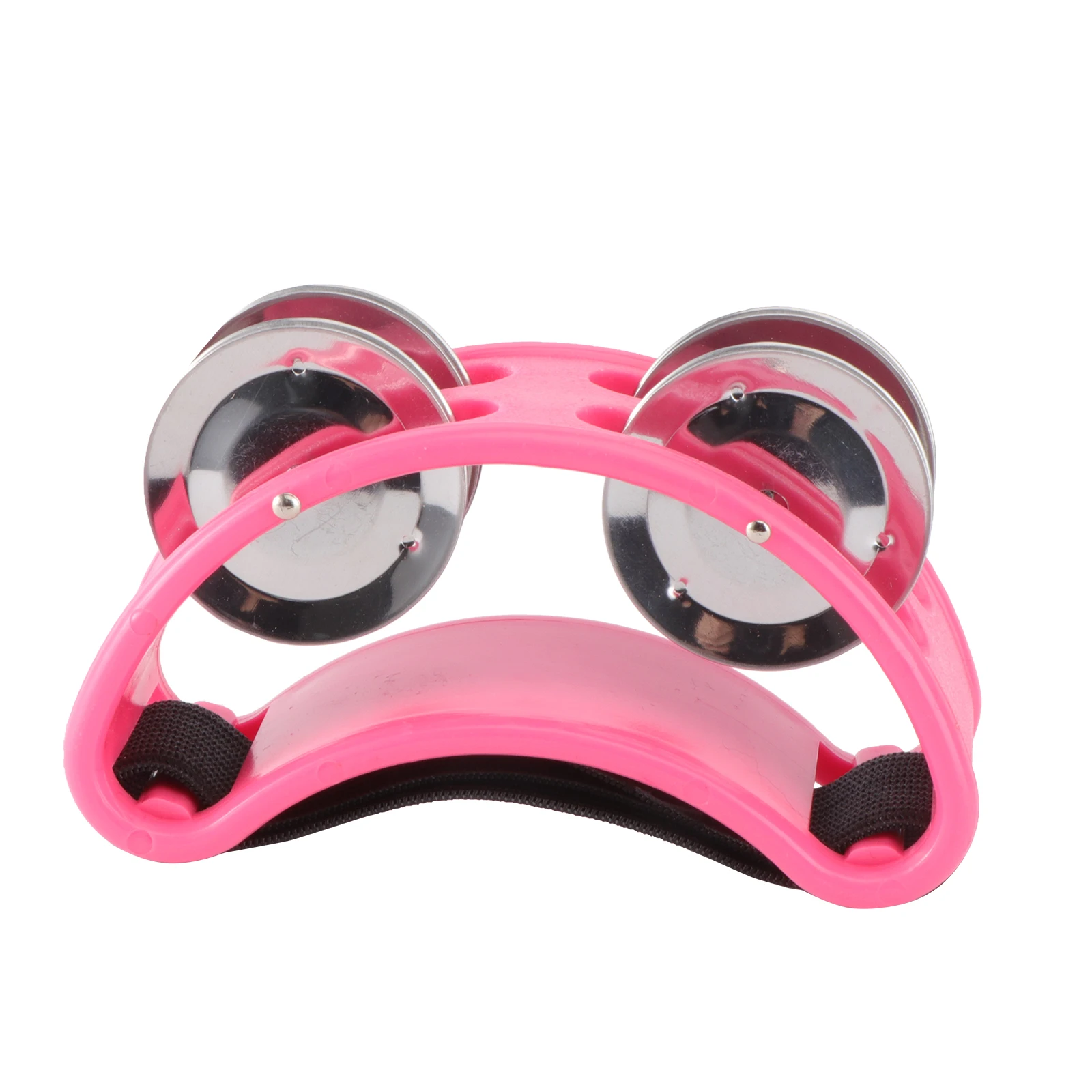 

Foot Tambourine Musical Instrument With Nickel-Plated Metal Jingle Bells Compact Abs Body Durable Elastic Strap Comfortable