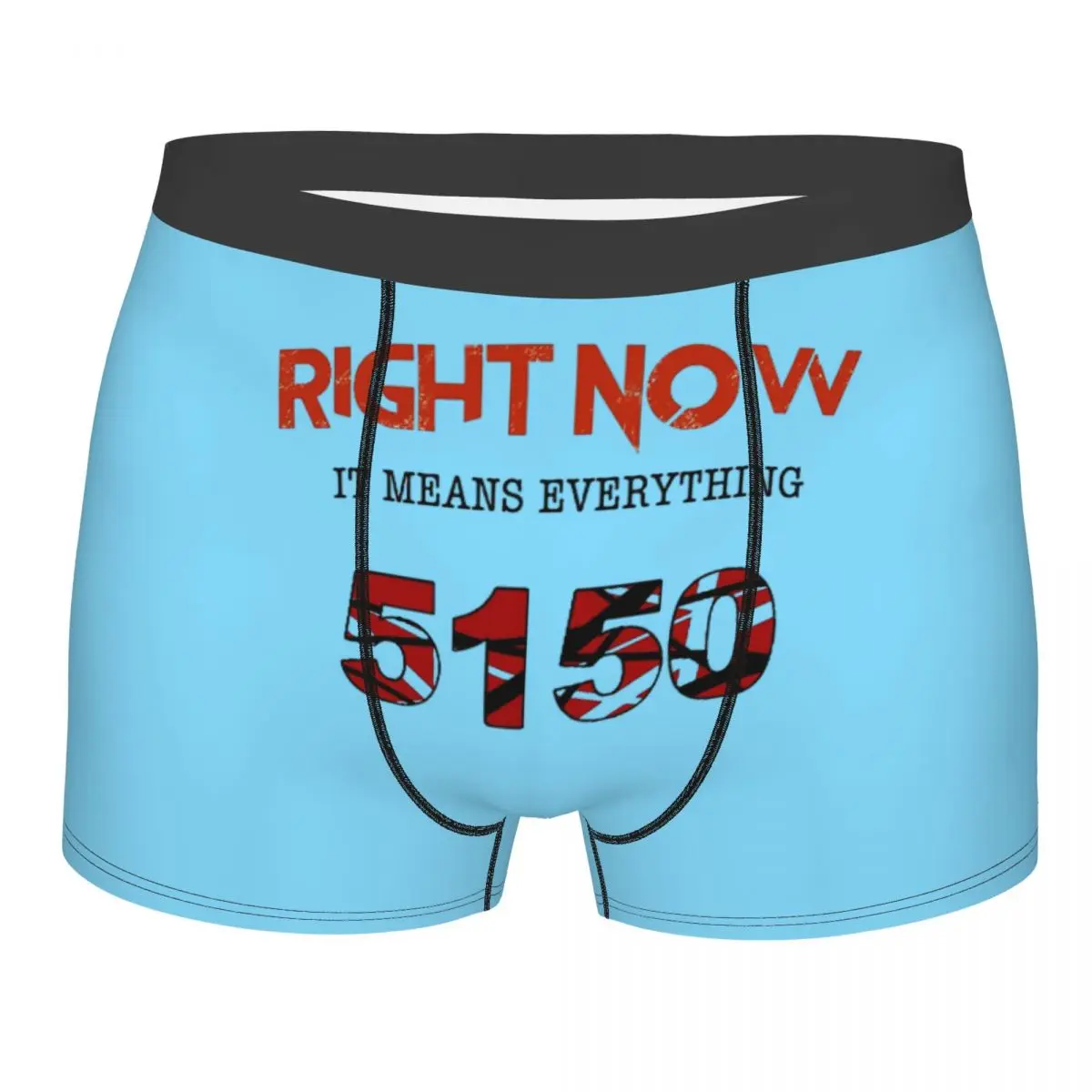 

blue Right Now 5150 Man's Highly Breathable Underpants Top Quality Print Shorts Gift Idea