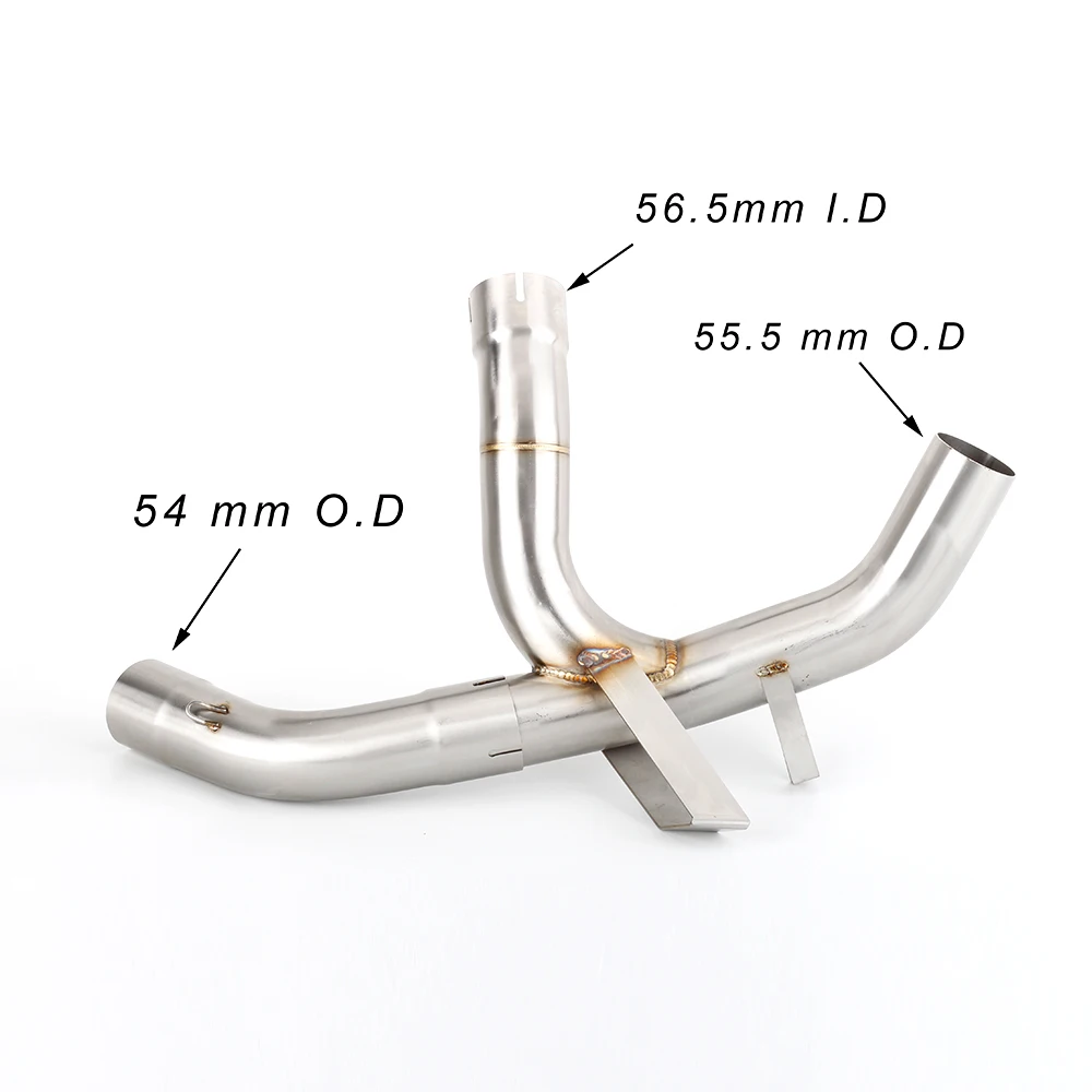 

For Ducati Multistrada 1200 Enduro 2016-2019 1260 2019-2021 1200 1260 Escape Motorcycle Exhaust Middle Link Pipe Slip-On