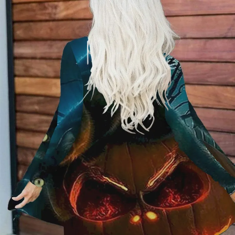 

Женская непринужденная накидка с принтом, пальто Long Sve loween 2025 Faion, женская ветровка, верхняя одежда, другой материал 00%