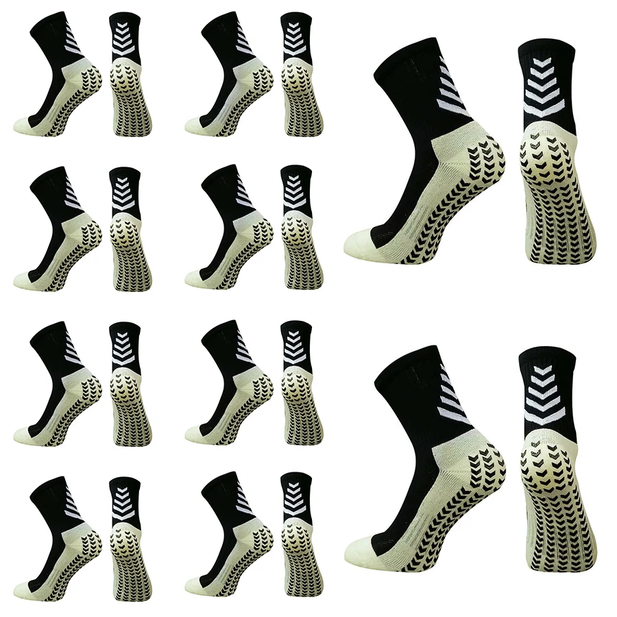 10 Pairs New Football Socks Men Women Sports Socks Non-slip Silicone Bottom Soccer Socks Outdoor Sports Baseball Socks