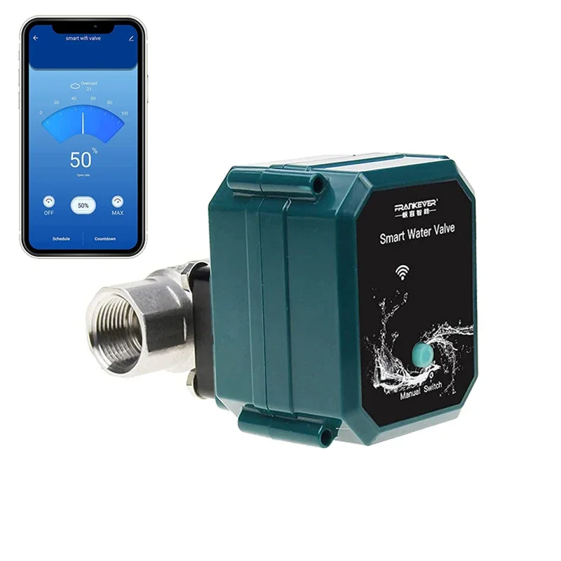 Wireless Tuya Smart Water Flow Control Automatic WIFI Irrigation Valve Smart Water Timer Controller for Garden