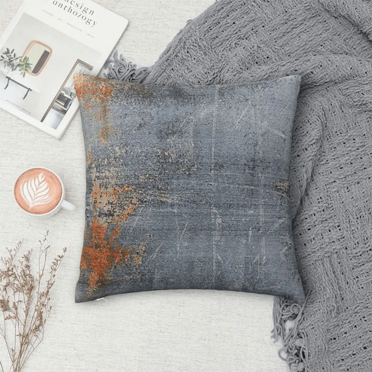 

Burn Blue Rust - альтернативная квадратная наволочка II, наволочка, полиэстеровая подушка, декор, удобная декоративная подушка для домашнего дивана