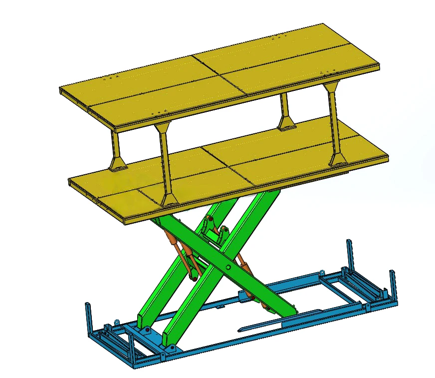 Customized Stationary Garage Lift Table Double Deck Garage Lift Car Scissor Lift Platform