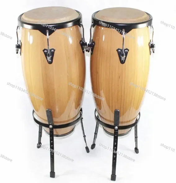 Skin Tambourine Latin Drums Free Stand Combo 10 in 11 in 12 In