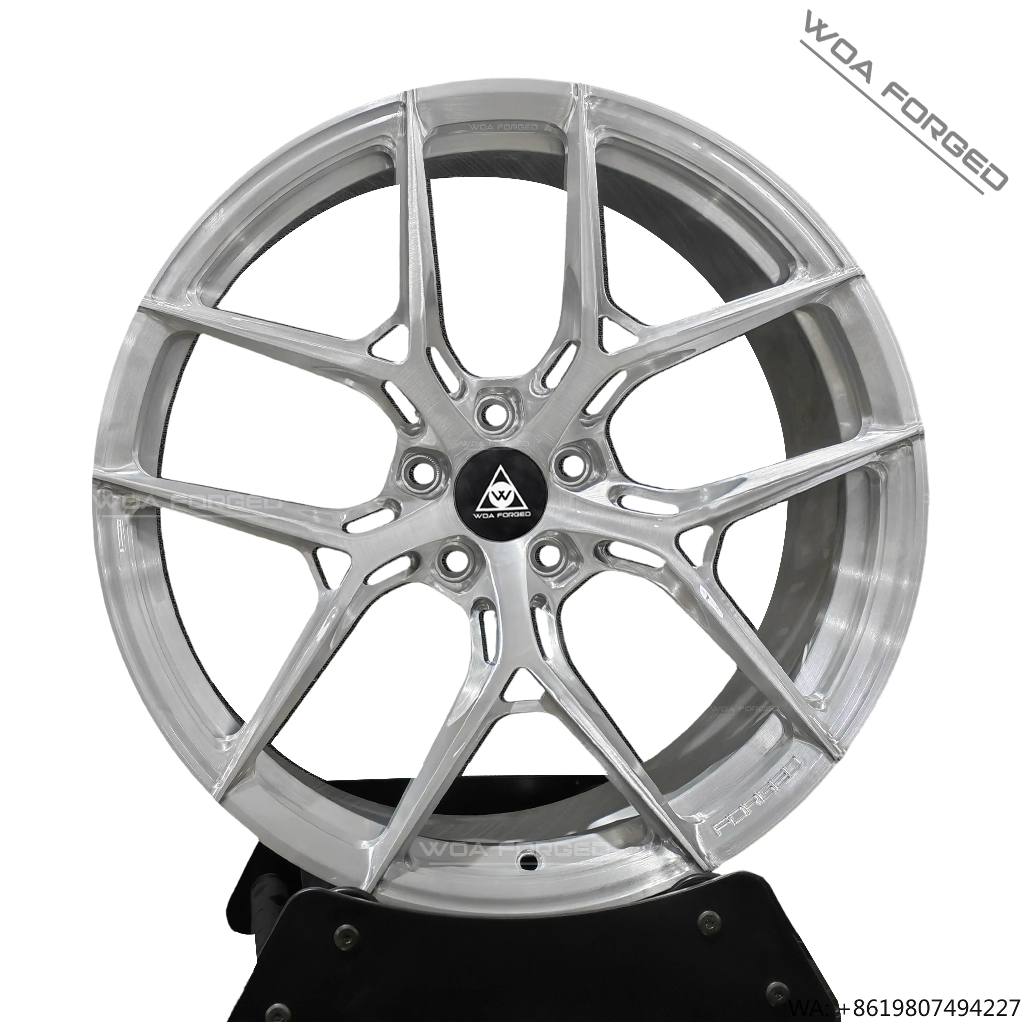 

Brushed Silver Custom Forged Passenger Car Wheels 17 18 19 20 21 Inch Multiple PCD 5x112 5x120 5x130 Perfect for