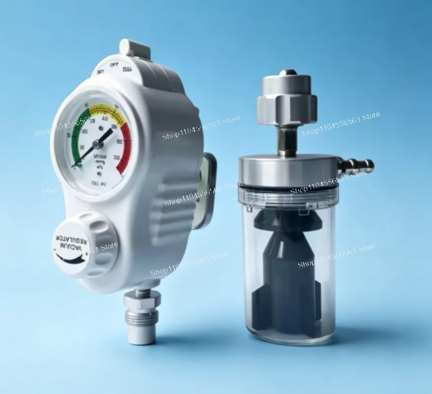 Wall Mount Suction Regulator 0-760mmHg Hospital Vacuum Regulator w/ Safety Trap for ICU/OR