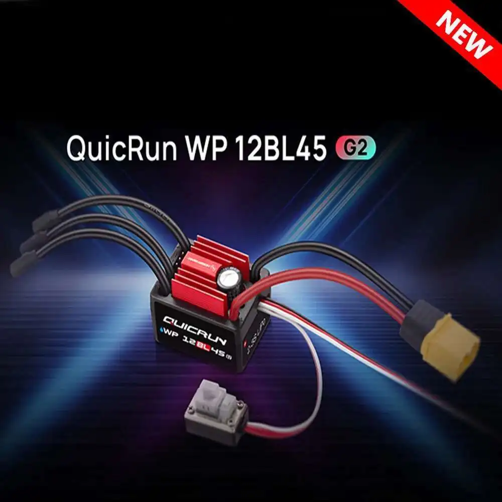 2025 جديد HobbyWing QuicRun WP 12BL45 G2 45A مقاوم للماء بدون فرش ESC لسيارات RC 1/12 1/14 #3
