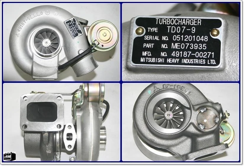 6D16 Engine Turbocharger ME073573 49187-00271  Turbo TD07-9