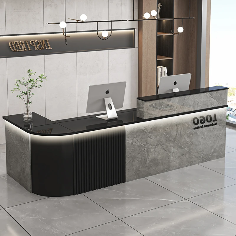 Decorations Display Reception Desks Modern Office Beauty Salon Reception Desk Counter Recepcion Desk Commercial Furniture