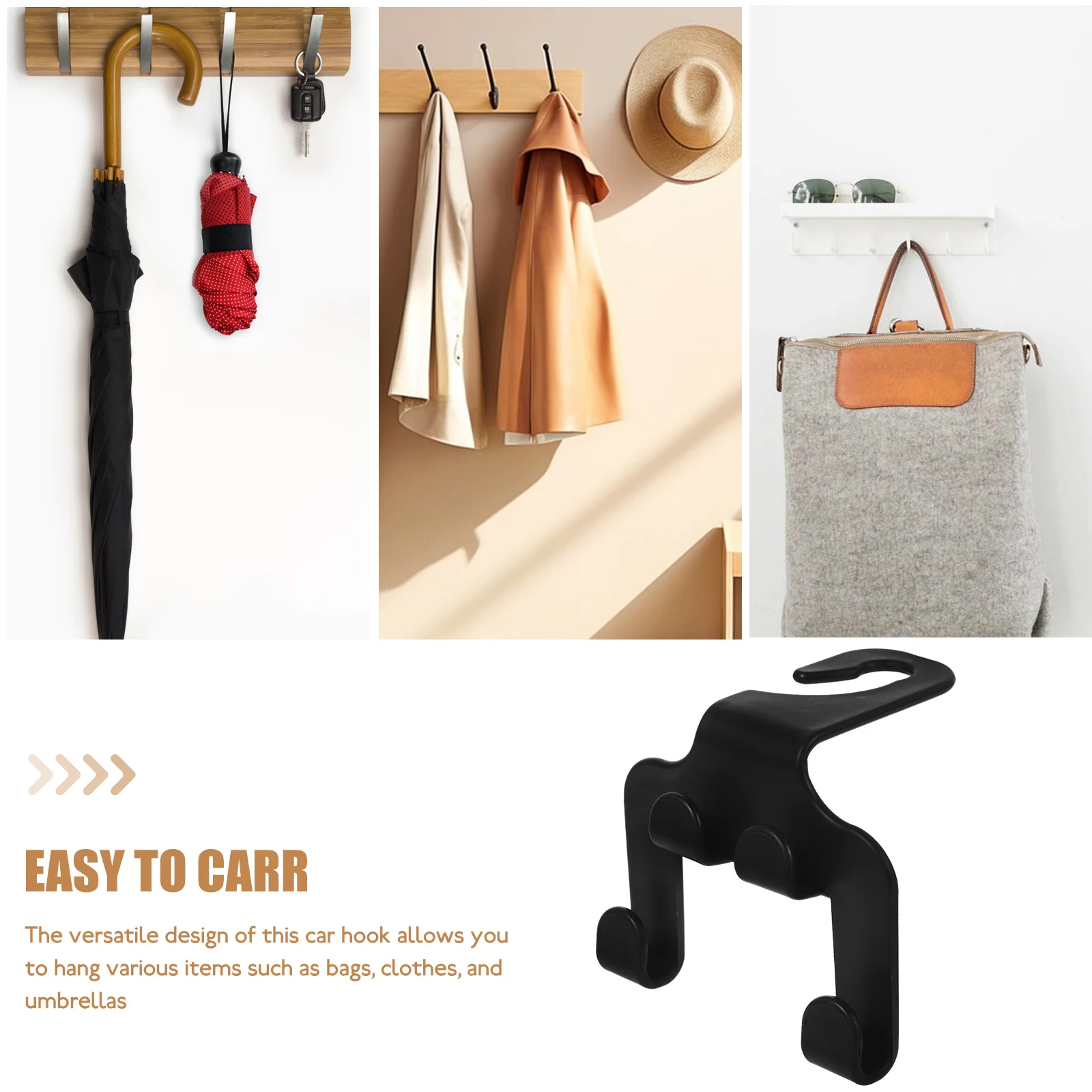 

Easy Install Car Seat Hook for Headrest Store Belongings Neatly Fits All Models Car Interior Accessories Headrest Hooks for Cars