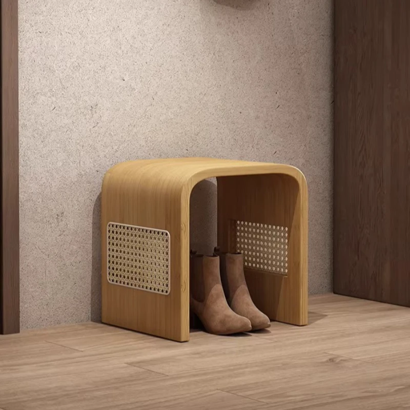 

Stable Simple home change shoe stool, integrated shoe stool at the door, household seated or rattan stool, household low stool