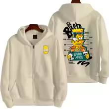 Bart Simpson Double Sided Zip Hoodie