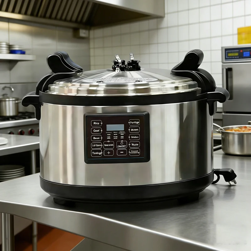50L Commercial Cooking Equipment Electric Pressure Cooker 52Qt Big Multiple Functions Stainless Steel Pot Restaurant Kitchen