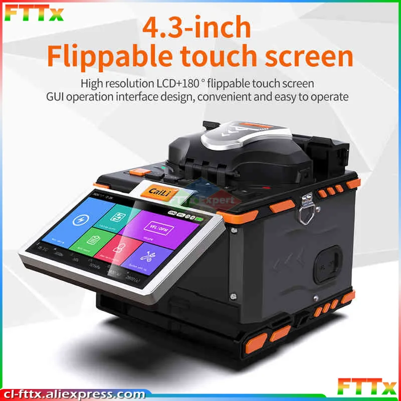 S5 Optical Fusion Splicer FTTH Fiber Optic Splicing Hine Support Multiple Languages