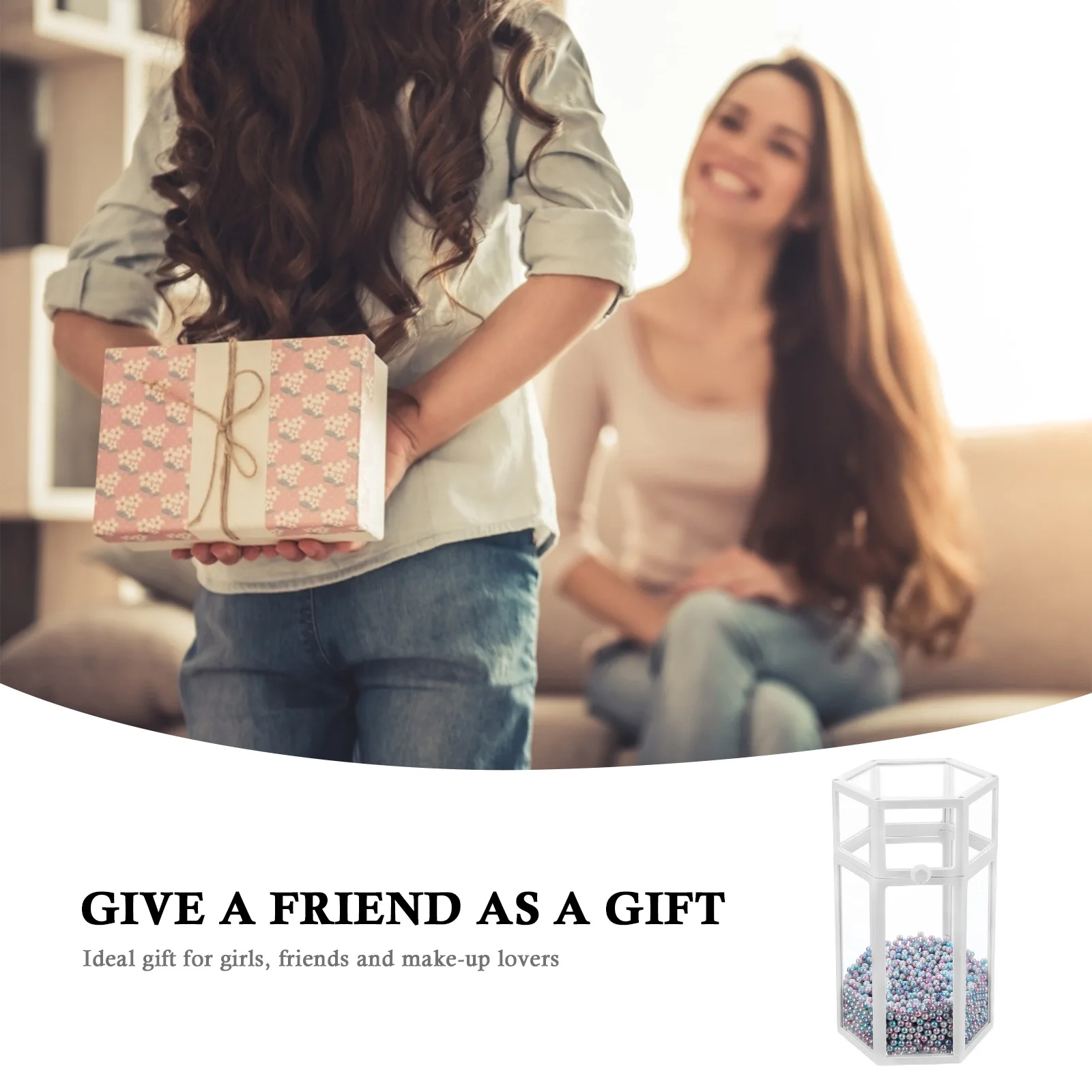 Sturdy Glass Storage Box Transparent Container For Eyeliner Eyebrow Pencil Makeup Organizer Durable Desktop Bathroom Vanity