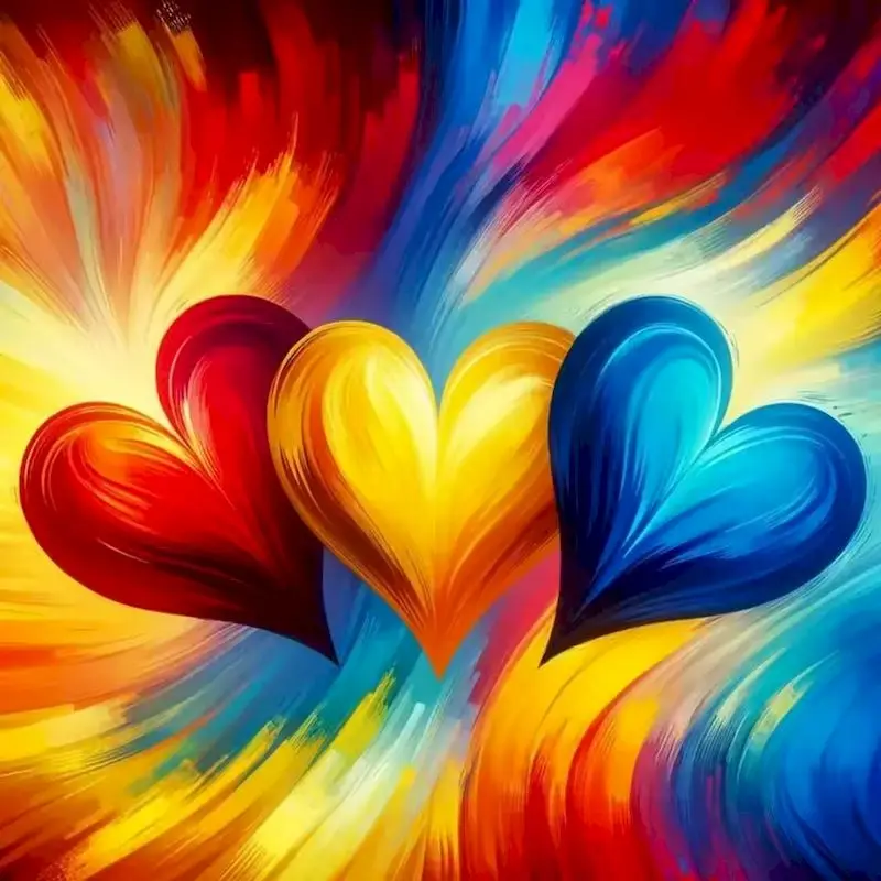 

GATYZTORY Full Square Round Diamond Painting Love peach DIY Diamond Embroidery Abstract Landscape Mosaic Child Gift