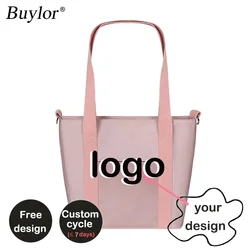 Buylor Customized Designer Handbags Commuting Shoulder Bag Woman Canvas Tote Bag Waterproof Student High Capacity Computer Bag