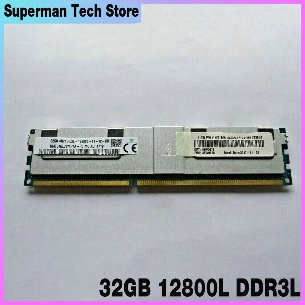 For IBM RAM X3690 X5 X3750 M4 X3550 M4 46W0678 46W0676 46W0678 47J0227 32GB 4Rx4 12800L DDR3L 1600 Server Memory