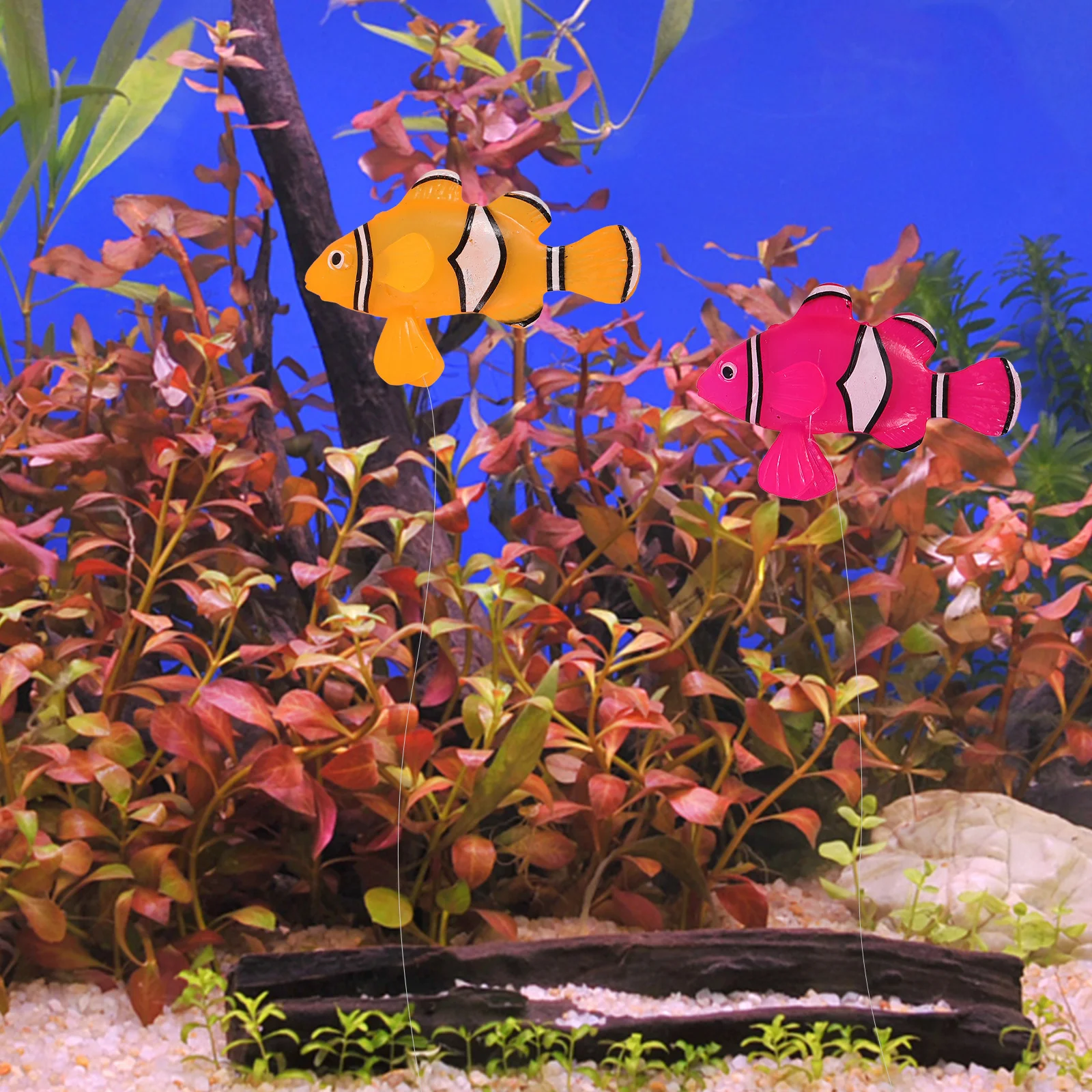 

2Pcs Aquarium Decor Fish Crafts Highly Simulated Lovely Adorable Decor for Home Office Tank Fake Fish Artificial Fish,