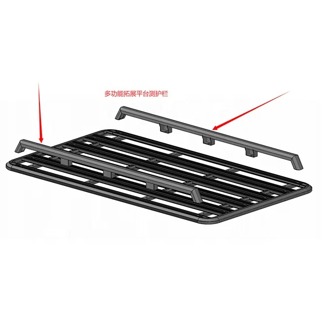 

STLFRack Roof Rails Hot Sale High Quality Suv Pickup Car Removable Luggage Rack Roof Side Guardrail for Roof Rack