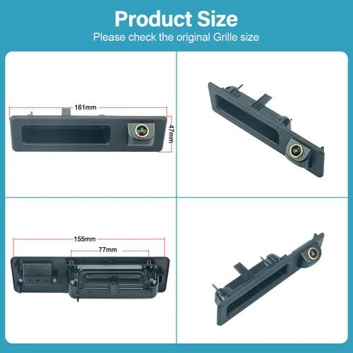 Imagen 2 del producto Cámara de visión trasera para coche, videocámara HD de 170 ° AHD 1080P para BMW Serie 3, 5, F30, F31, F34, F10, F11, F07, F25, F26, F48, X1, X3, X4, X5, X6, 328i