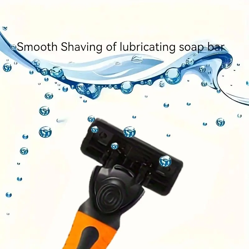 Luxurious quality men's razor, sharp stainless steel blade, anti-slip handle, safe shaving. Essential razor for men