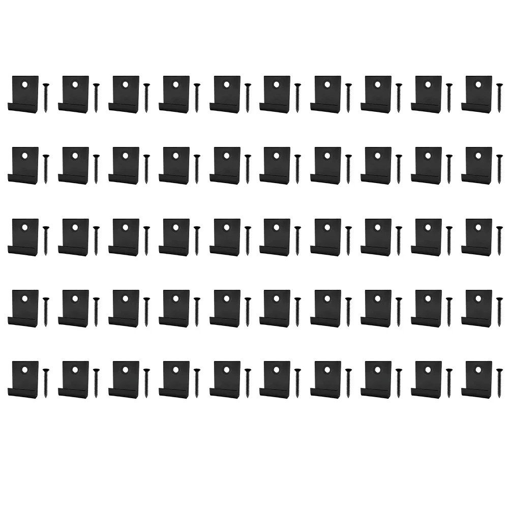 Stainless Steel Deck Board Spacer Clips Set 50 Pieces with Matching Screws for Secure Outdoor Deck Installation