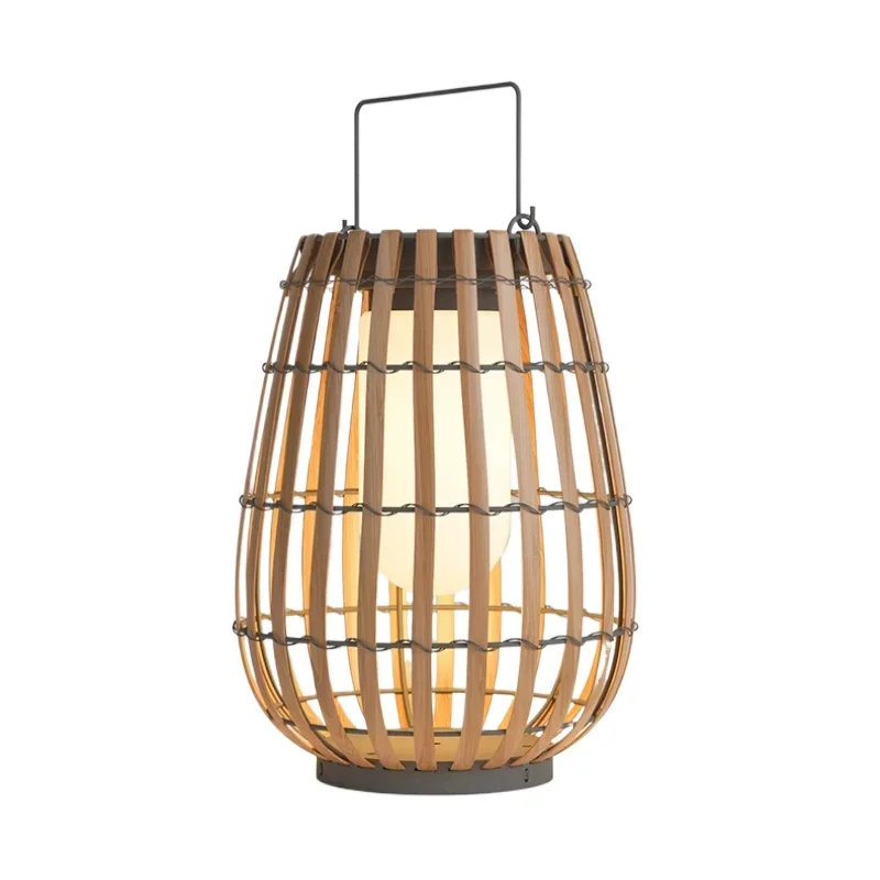 Solar outdoor garden light, rattan weaving outdoor terrace ambient garden light, villa lawn waterproof