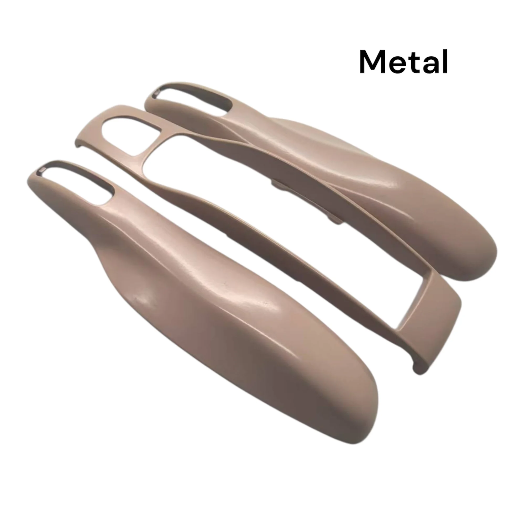 

3PCS Matte Pink Metal Key Shell with Center Trim Cover for Porsche Cayenne Panamera Macan Cayman Remote Car Key Case