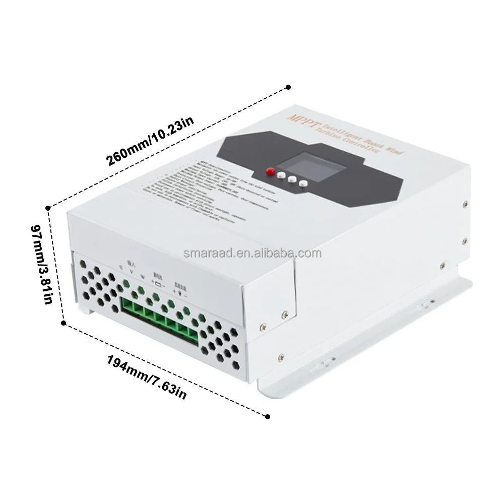 6000W Hybrid Boost ARM Solar Panel Charge Controller 12V 24V 48V MPPT Dump Load Wind Turbine Generator Controller