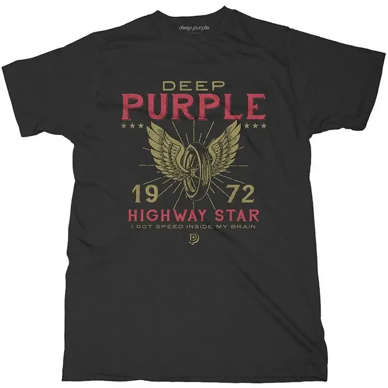 Camiseta negra de Deep Purple Highway Star 1972