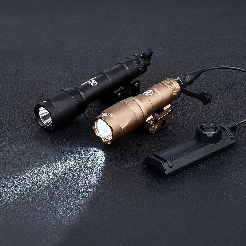 Tactical Wadsn M600C Flashlight Set Outdoor Hunting White LED Scout Light M300A Spotlight With Dual Function Pressure Switch