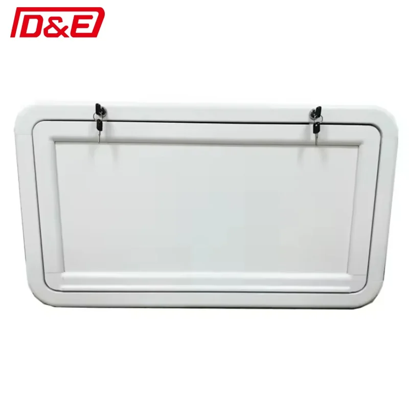 Sturdy Customizable White Aluminum Alloy Profile Foldable Dining Table for RV Caravan Camper