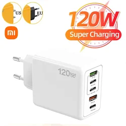 Xiaomi 120W PD USB Charger Fast Charging Type C Mobile Phone Adapter For IPhone 15 Pro Quick Charge 3.0 EU/US Plug Wall Charger