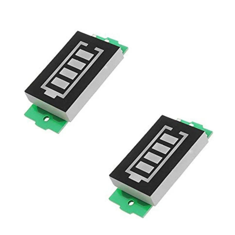2 Pcs Lithium Battery Capacity Indicator Module 3.7V Green/Bule LED Display Board for DIY 1/2/3/4/5/6/7/8S